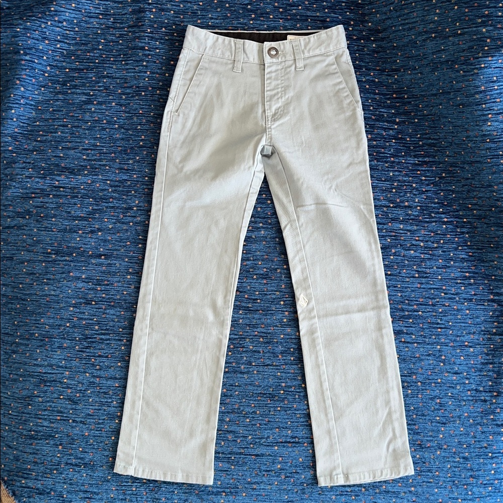 Volcom boys size 22 or 6–7 Light Gray/blue Chinos